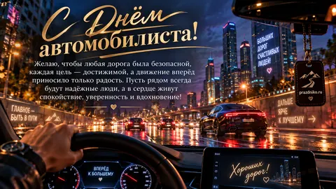 Открытка: День автомобилиста