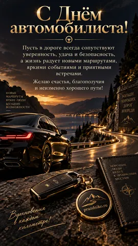 Открытка: День автомобилиста