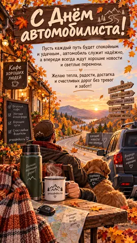 Открытка: День автомобилиста