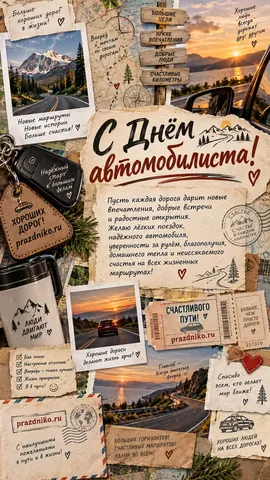 Открытка: День автомобилиста