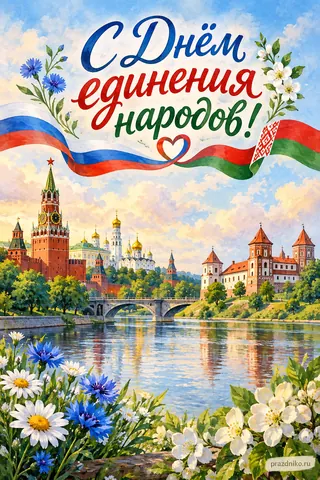 Открытка «День единения народов»: С Днём единения народов!