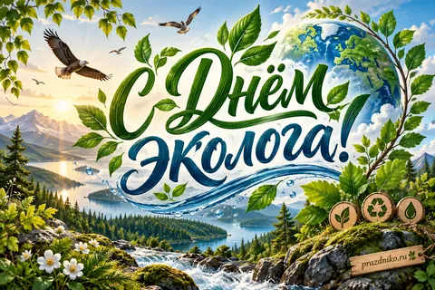 Открытка «День эколога»: С Днём эколога!