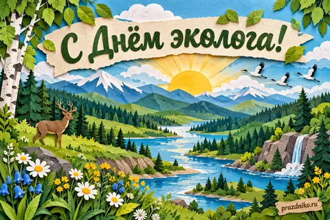 Открытка «День эколога»: С Днём эколога!