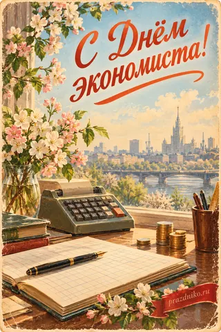 Открытка «День экономиста»: С Днём экономиста!