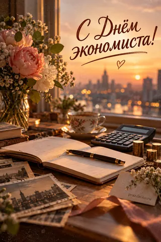 Открытка «День экономиста»: С Днём экономиста!