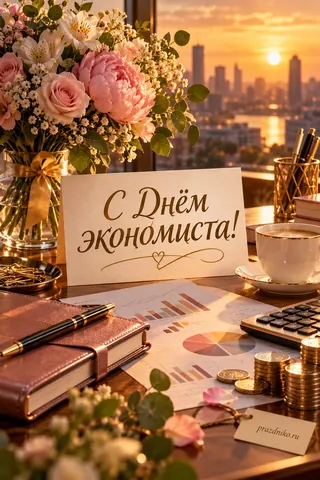 Открытка «День экономиста»: С Днём экономиста!