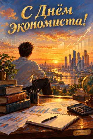Открытка «День экономиста»: С Днём Экономиста!