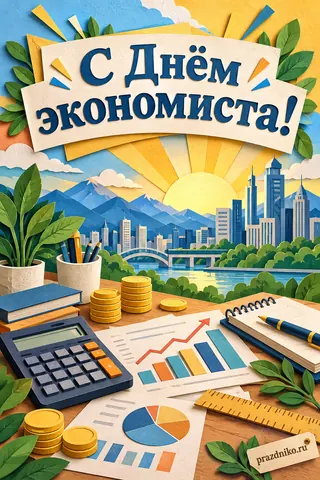 Открытка «День экономиста»: С Днём экономиста!