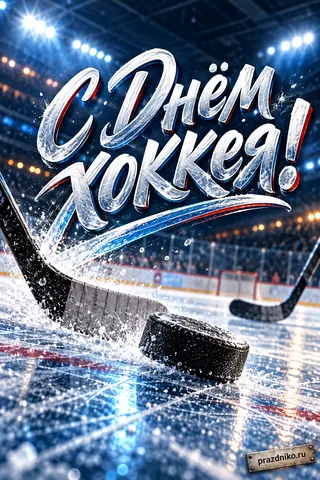 Открытка «День хоккея»: С Днём хоккея!