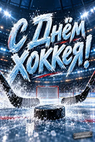 Открытка «День хоккея»: С Днём
Хоккея!