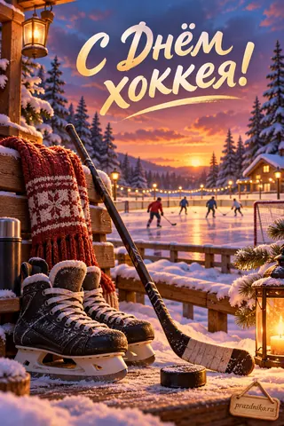Открытка «День хоккея»: С Днём
хоккея!