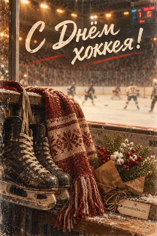 Открытка «День хоккея»: С Днём
хоккея!