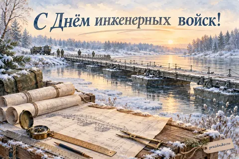 Открытка «День инженерных войск»: С Днём инженерных войск!