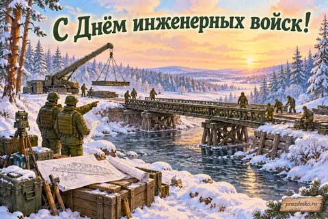Открытка «День инженерных войск»: С Днём инженерных войск!