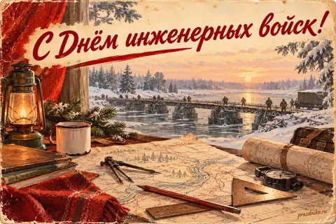 Открытка «День инженерных войск»: С Днём инженерных войск!