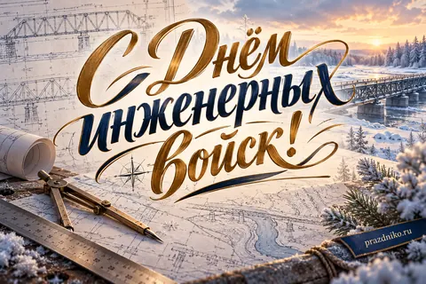 Открытка «День инженерных войск»: С Днём инженерных войск!