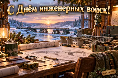Открытка «День инженерных войск»: С Днём инженерных войск!