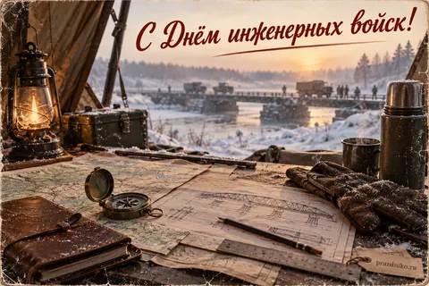 Открытка «День инженерных войск»: С Днём инженерных войск!