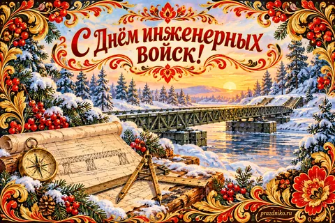 Открытка «День инженерных войск»: С Днём инженерных войск!