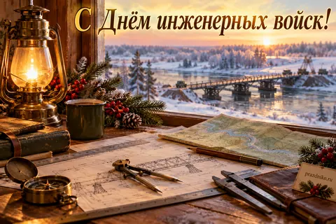 Открытка «День инженерных войск»: С Днём инженерных войск!