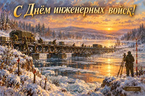 Открытка «День инженерных войск»: С Днём инженерных войск!