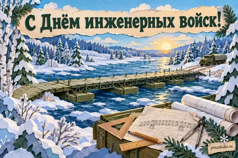 Открытка «День инженерных войск»: С Днём инженерных войск!