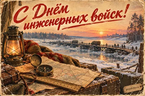 Открытка «День инженерных войск»: С Днём инженерных войск!