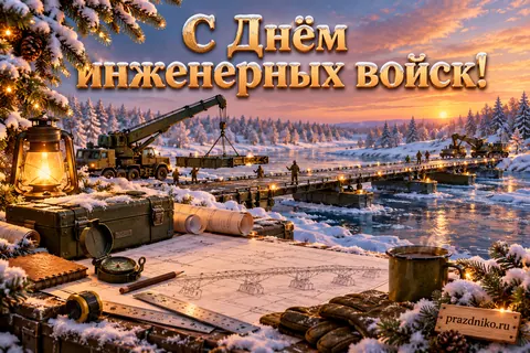 Открытка «День инженерных войск»: С Днём инженерных войск!