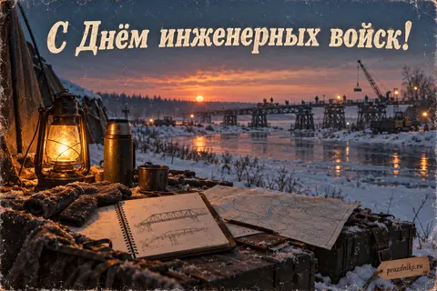 Открытка «День инженерных войск»: С Днём инженерных войск!