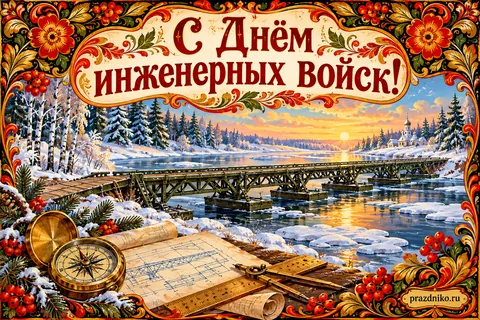 Открытка «День инженерных войск»: С Днём инженерных войск!