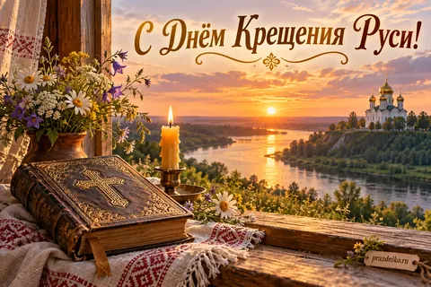 Открытка «День Крещения Руси»: С Днём Крещения Руси!
