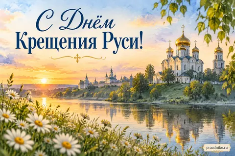 Открытка «День Крещения Руси»: С Днём Крещения Руси!