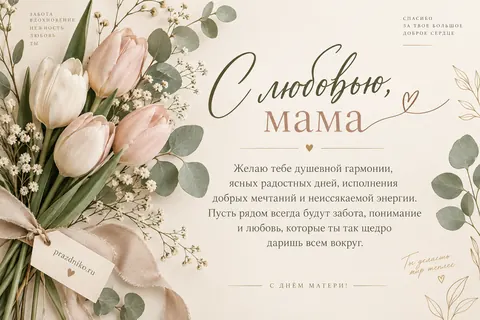 Открытка: День матери