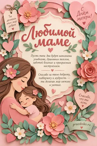 Открытка: День матери