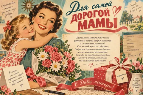 Открытка: День матери