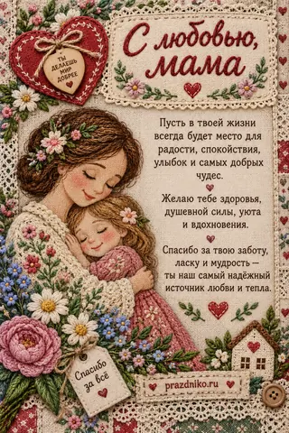 Открытка: День матери