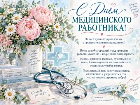 Открытка: День медицинского работника