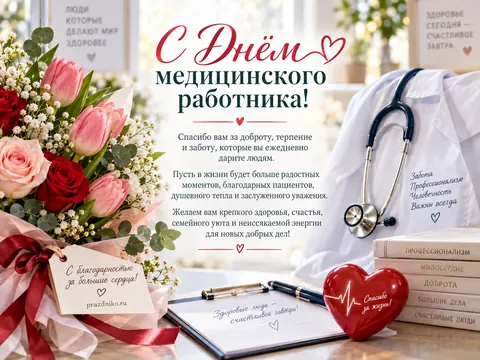 Открытка: День медицинского работника