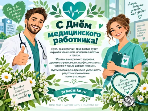 Открытка: День медицинского работника