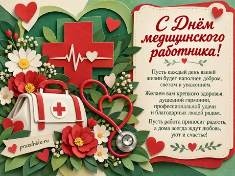 Открытка: День медицинского работника