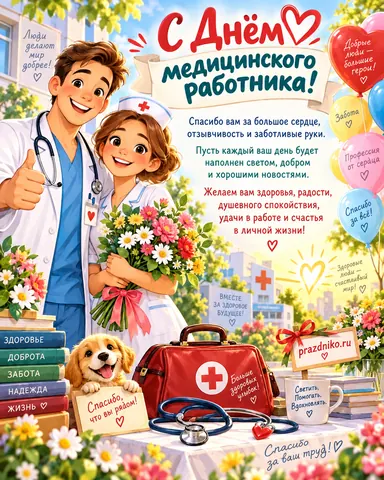 Открытка: День медицинского работника