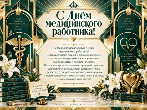Открытка: День медицинского работника