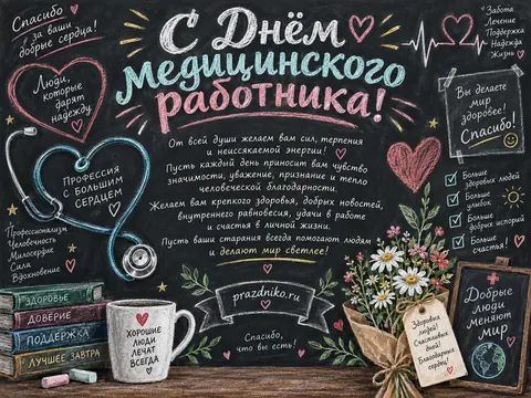 Открытка: День медицинского работника