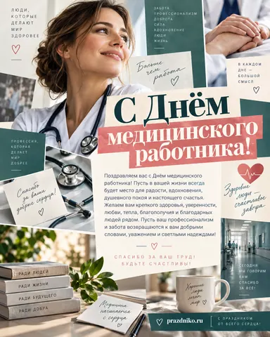 Открытка: День медицинского работника