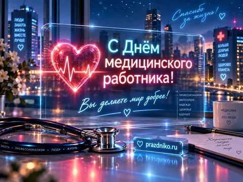 Открытка: День медицинского работника