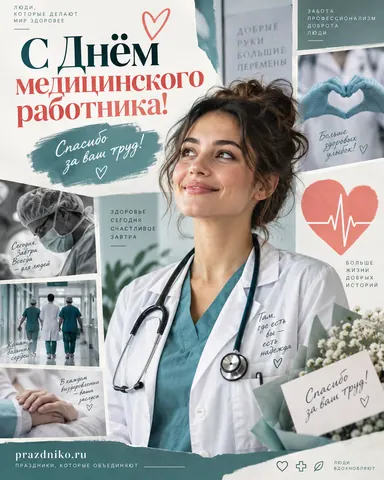 Открытка: День медицинского работника