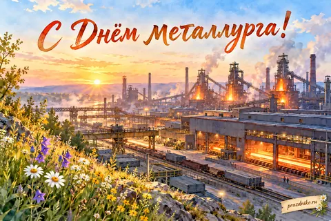 Открытка «День металлурга»: С Днём Металлурга!