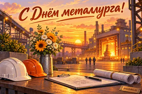 Открытка «День металлурга»: С Днём Металлурга!