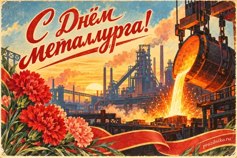 Открытка «День металлурга»: С Днём Металлурга!