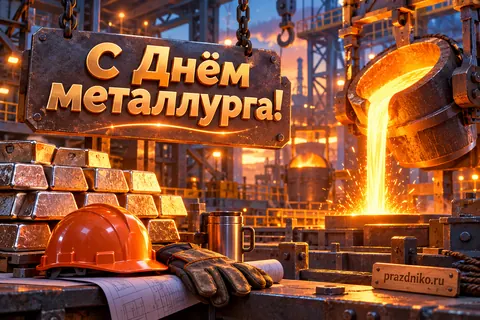 Открытка «День металлурга»: С Днём металлурга!
